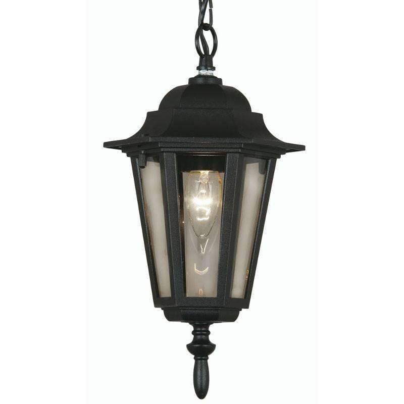 Oaks Haxby Black Finish Outdoor Pendant Light 171 CHAIN BK by Oaks Lighting