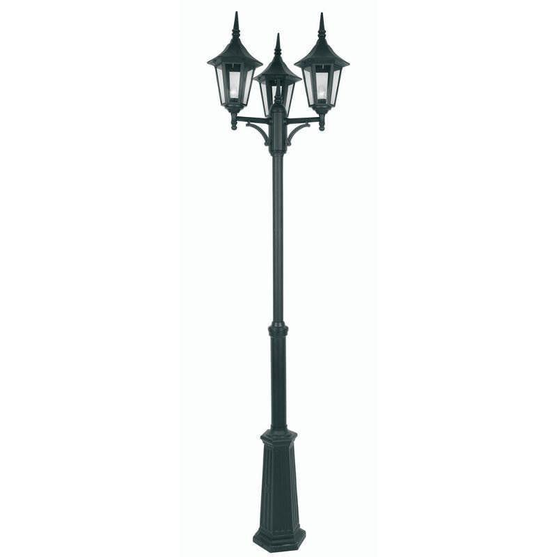 Oaks Cardinal Black Finish Outdoor Three Arm Lamp Post 191 3/H POST BK by Oaks Lighting