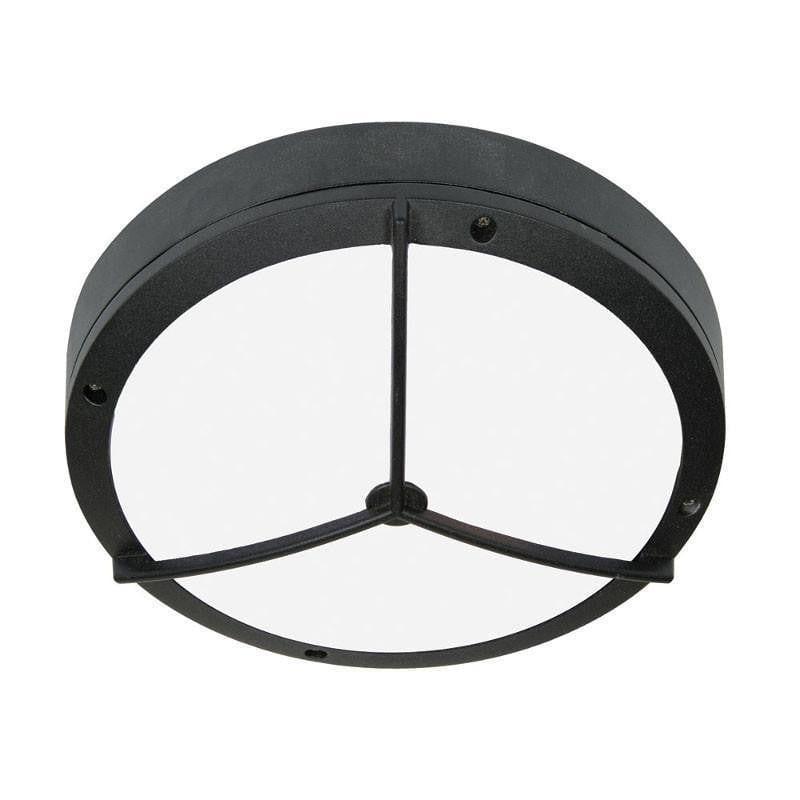 Oaks Marton Black Finish Outdoor Flush Light 734 BK by Oaks Lighting