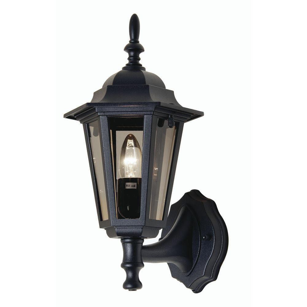 Outdoor Wall Lights - Haxby Black Outdoor Uplighter Wall Light 171 UP BK