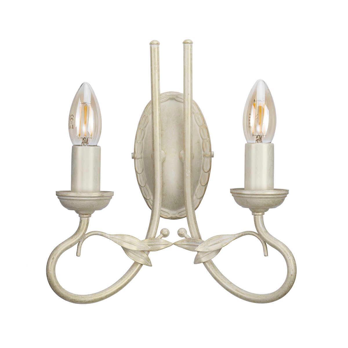 Traditional Wall Lights - Elstead Olivia Ivory-Gold 2lt Wall Light OV2 IVORY-GOLD living romo lighting ima=ge