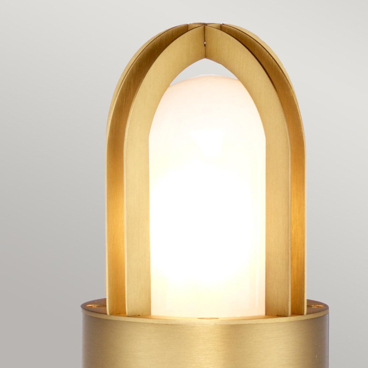 elstead paignton 1 light brass outdoor bollard Close Up