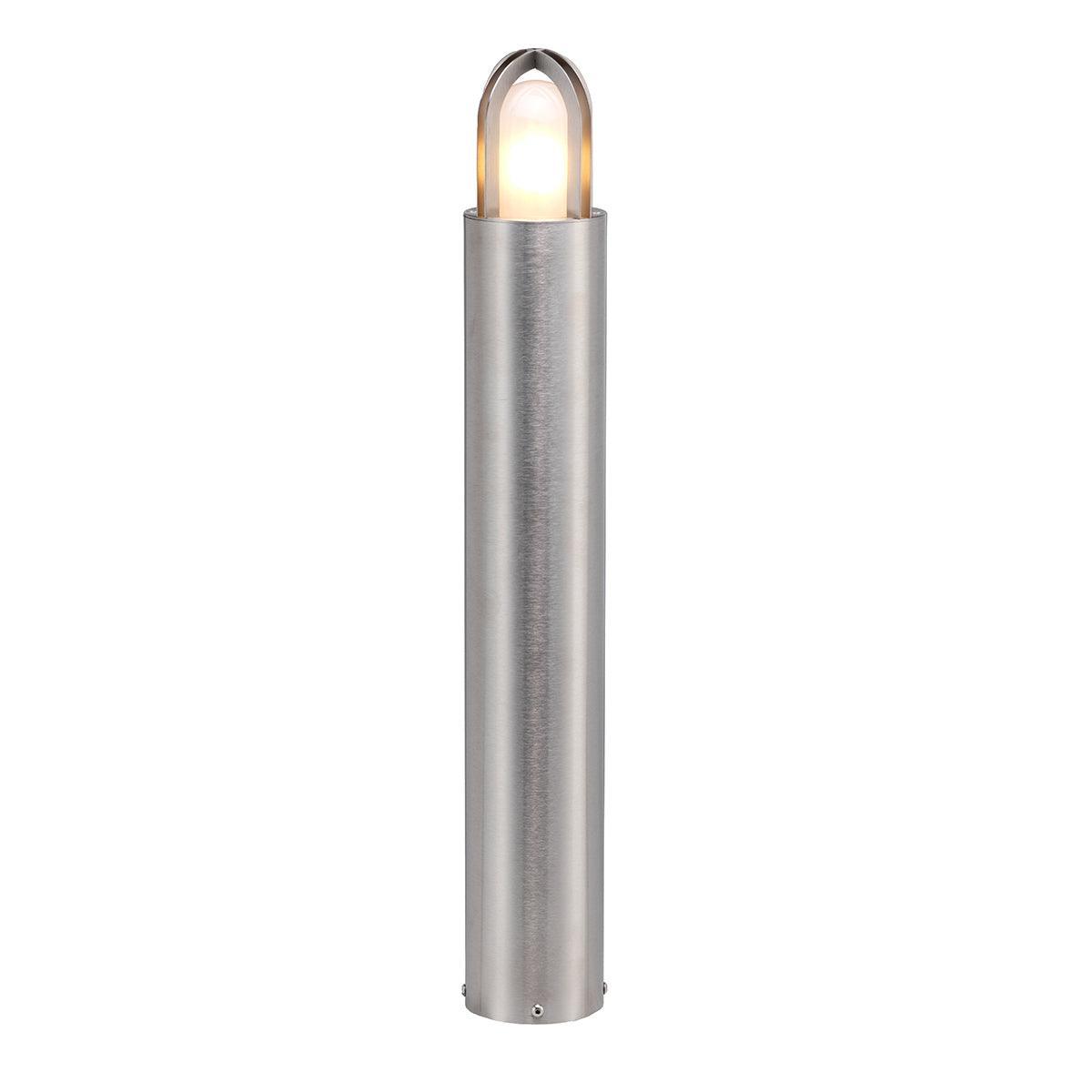 elstead paignton 1 light silver outdoor bollard