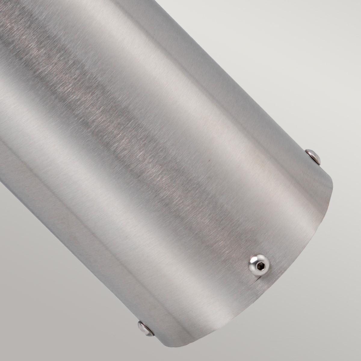 elstead paignton 1 light silver outdoor bollard Detailed Close Up