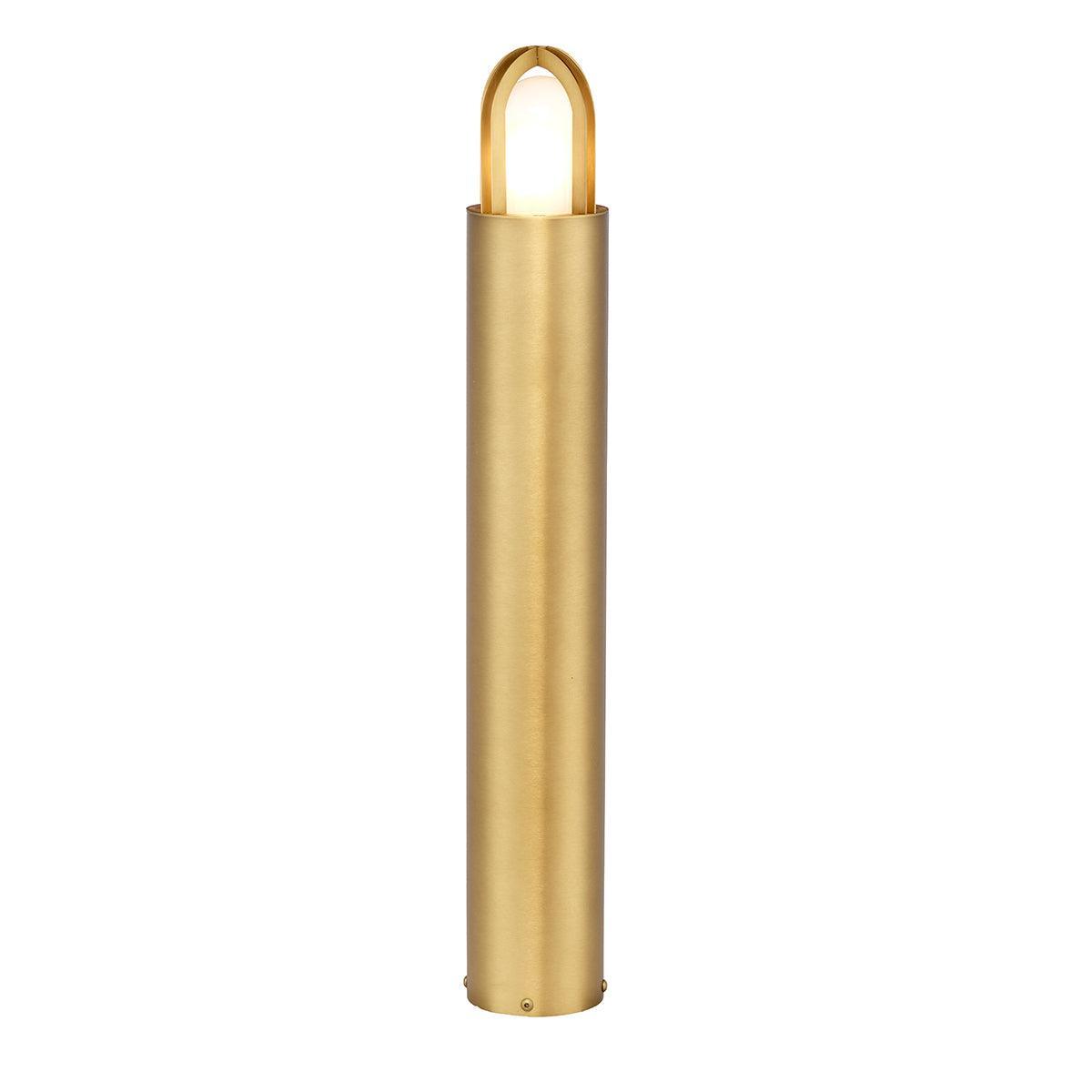 elstead paignton 1 light brass outdoor bollard