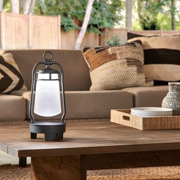 kichler lydon portable bluetooth led table lantern 1 Close Up