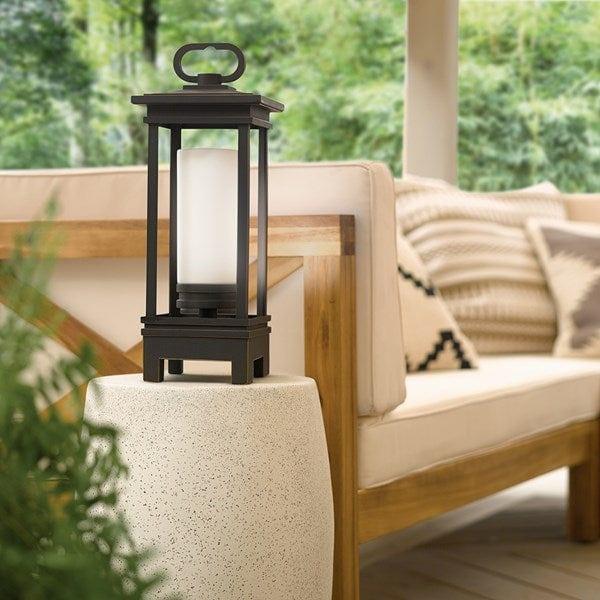 kichler soputh hope portable bluetooth led table lantern kl shope bt a oz Close Up