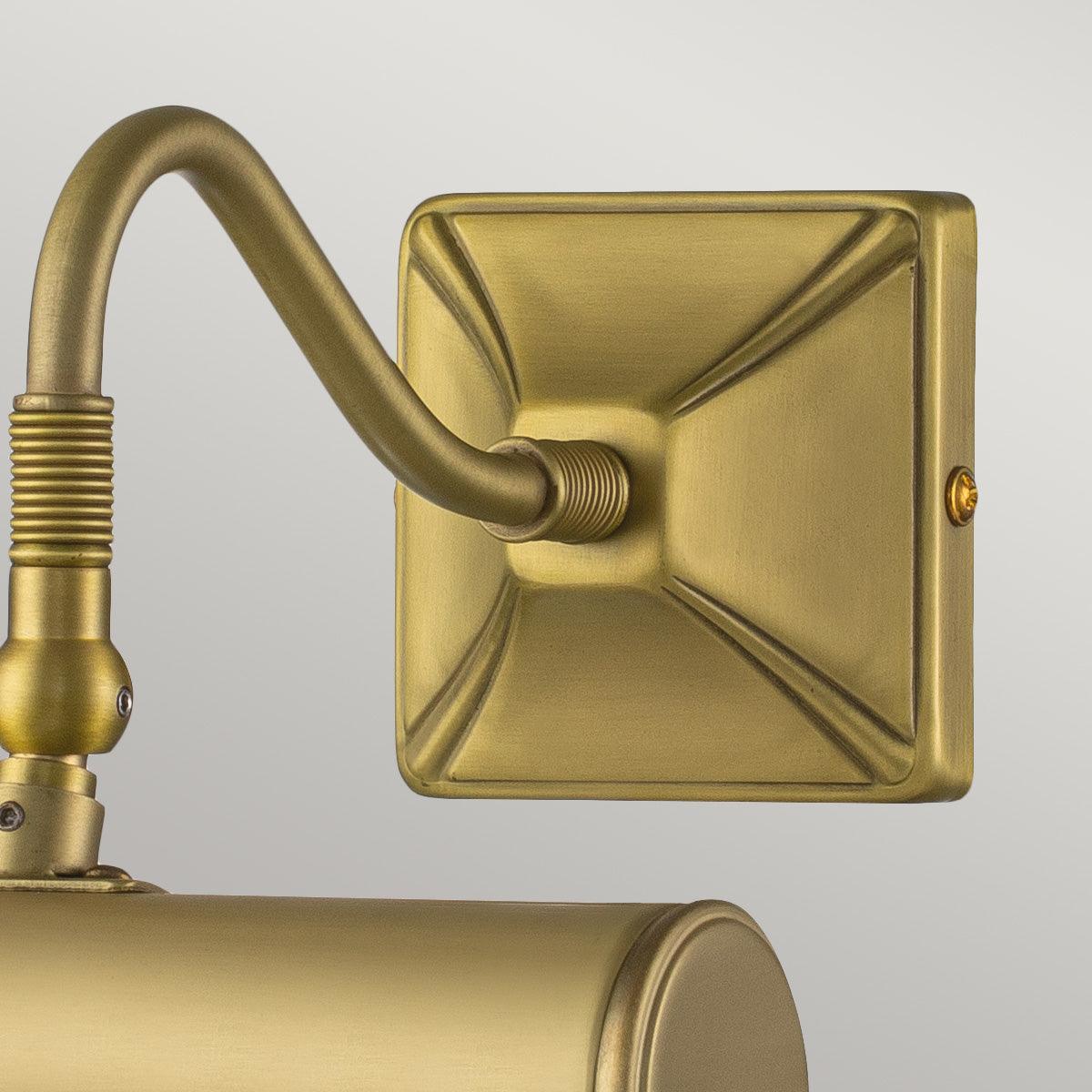 elstead picture light 1 light small brushed brass Close Up