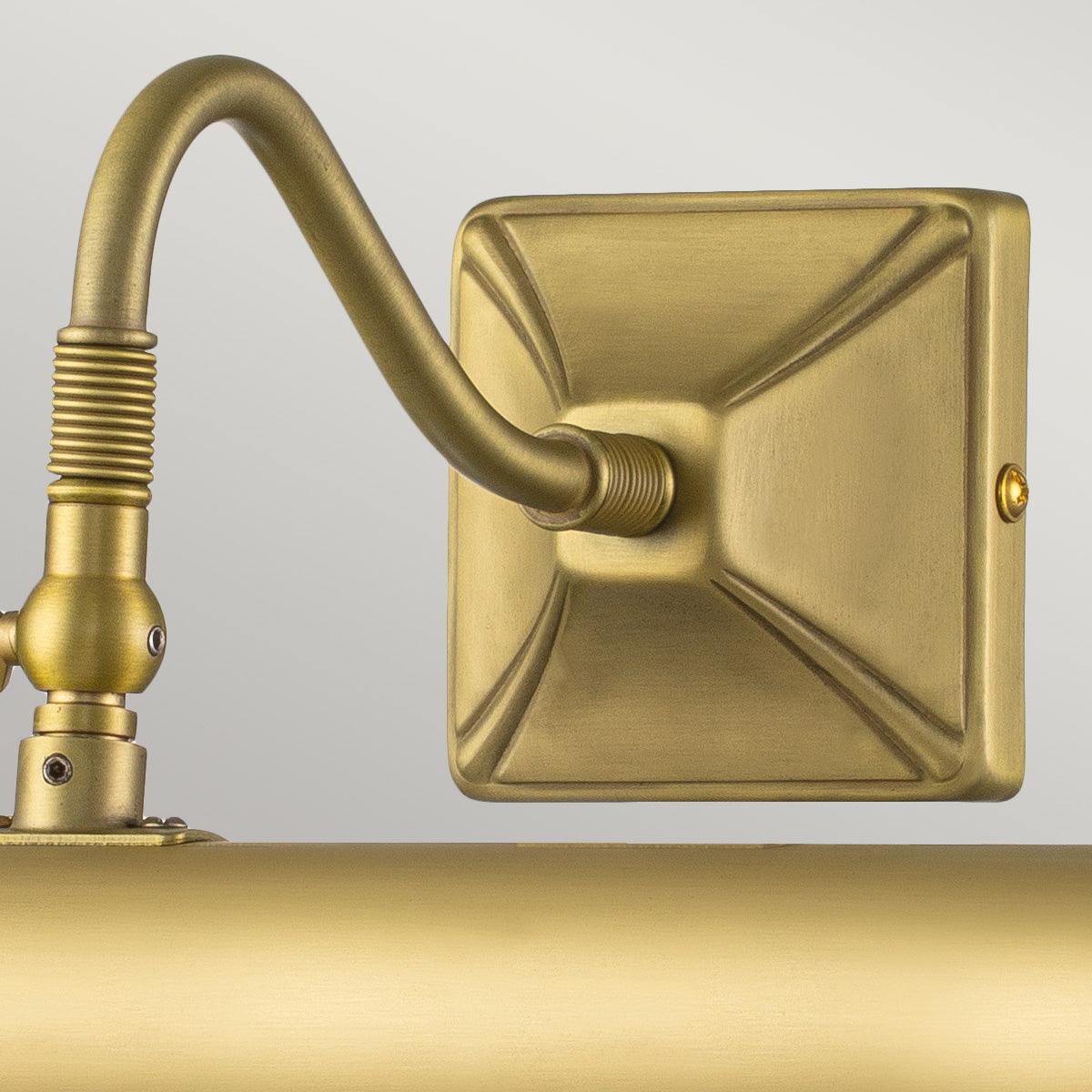 elstead picture light 2 light large brushed brass Close Up