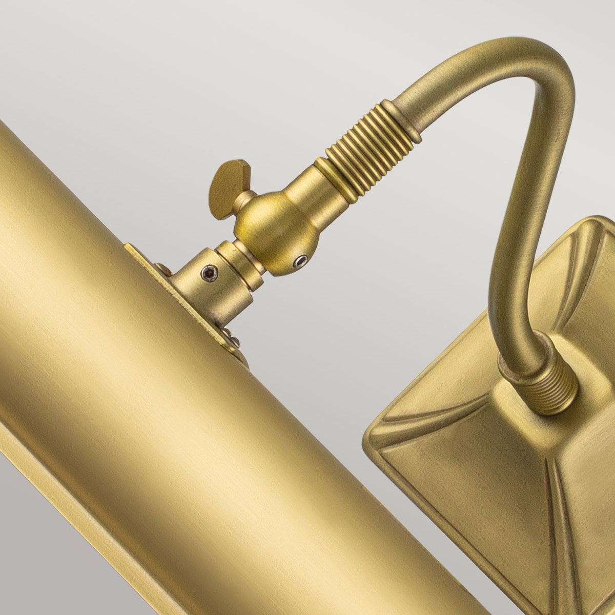 elstead picture light 2 light large brushed brass Detailed Close Up