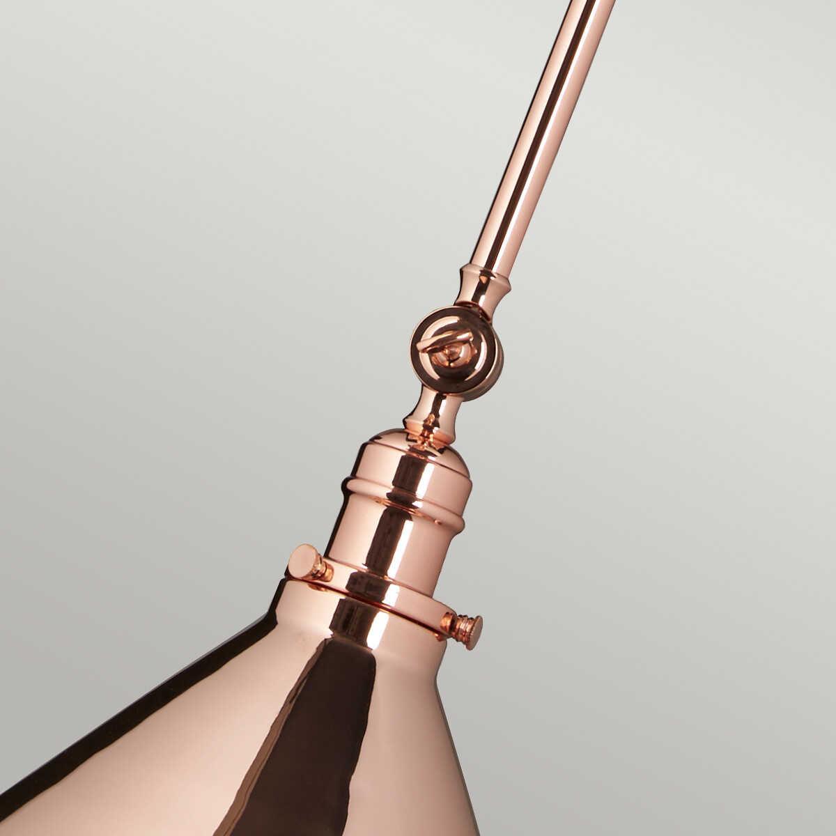 provence 1 light polished copper wall light pendant elstead lighting Close Up LED Bulb