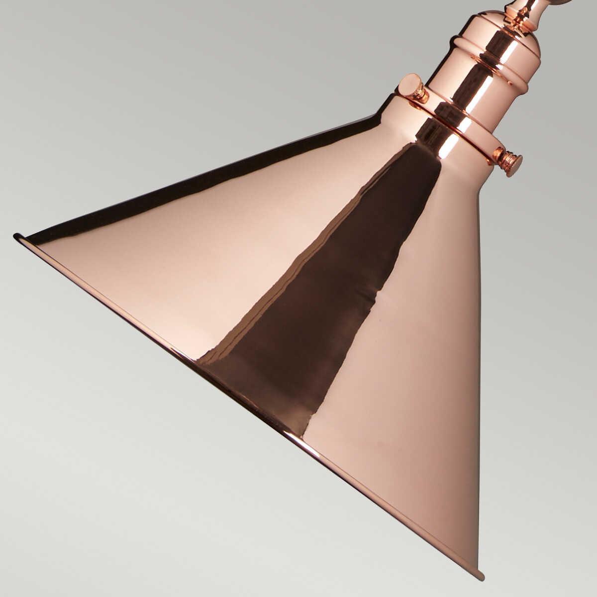 provence 1 light polished copper wall light pendant elstead lighting Detailed Close Up