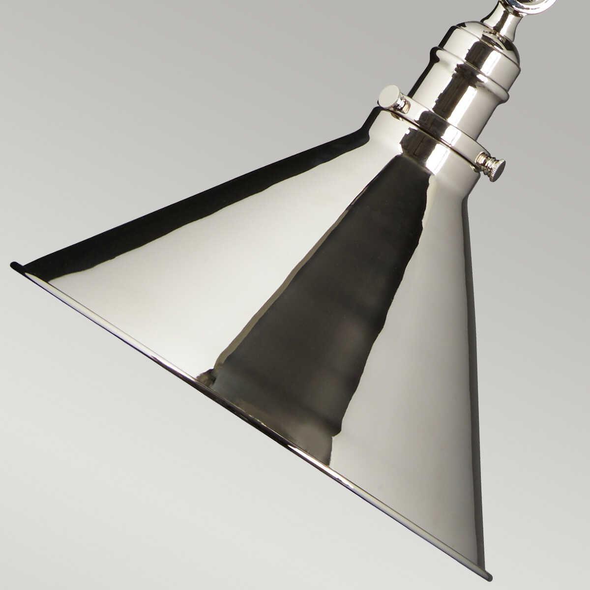 provence 1 light polished nickel wall light pendant elstead lighting Detailed Close Up