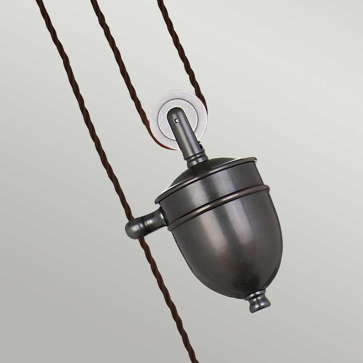 Elstead Provence Old Bronze 1 Light Rise & Fall Pendant-Ceiling Pendant Lights-Elstead Lighting-6-Tiffany Lighting Direct