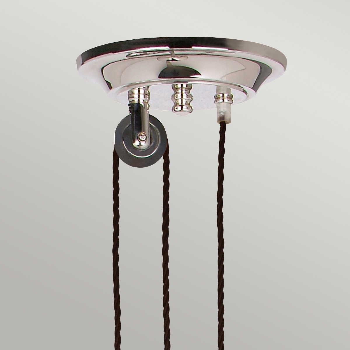 Elstead Provence Polished Nickel 1 Light Rise & Fall Pendant-Ceiling Pendant Lights-Elstead Lighting-5-Tiffany Lighting Direct