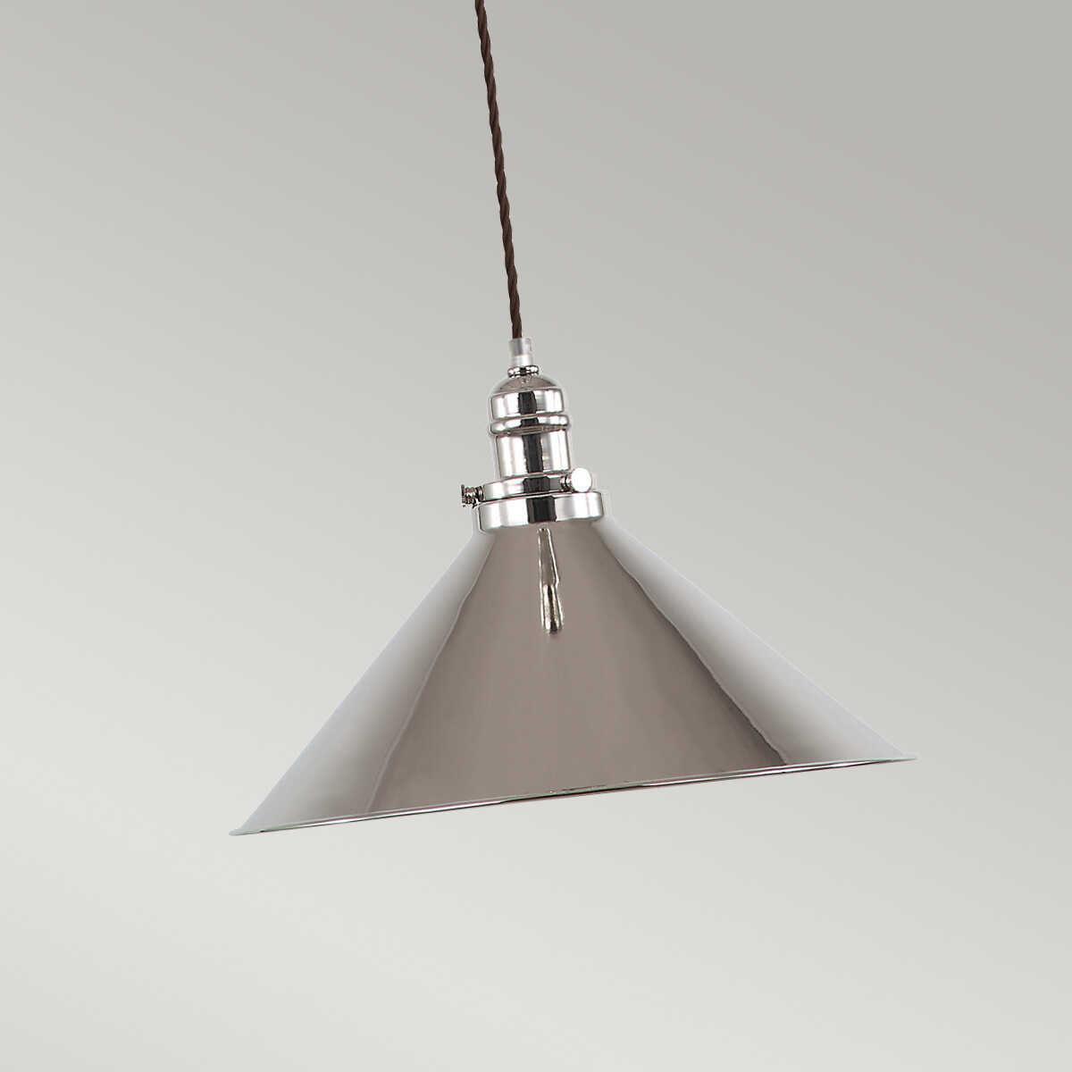 Elstead Provence Polished Nickel Pendant Ceiling Light-Ceiling Pendant Lights-Elstead Lighting-6-Tiffany Lighting Direct