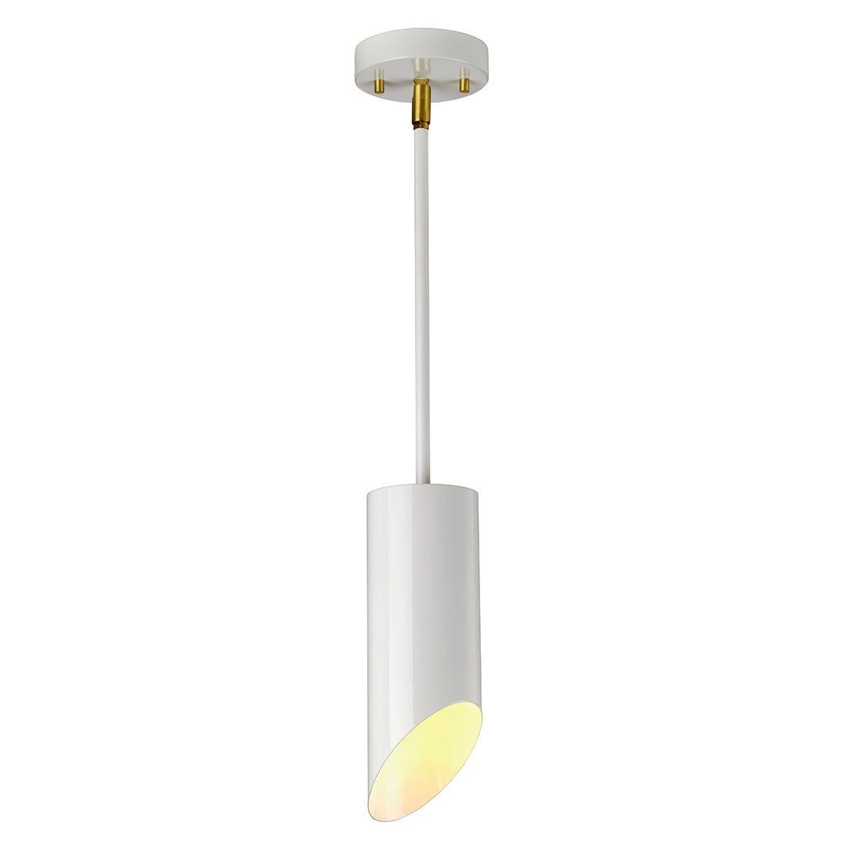 Elstead Quinto 1 Light White Aged Brass Ceiling Pendant Light-Ceiling Pendant Lights-Elstead Lighting-1-Tiffany Lighting Direct