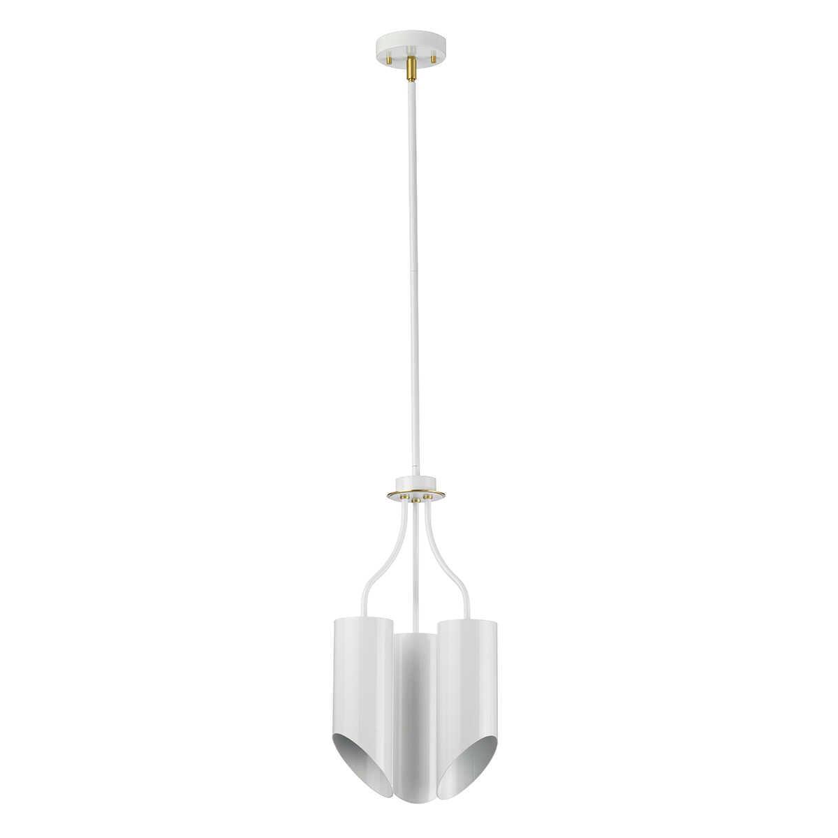 Quinto 3 Light White Aged Brass Chandelier - Elstead-Elstead Lighting-5-Tiffany Lighting Direct