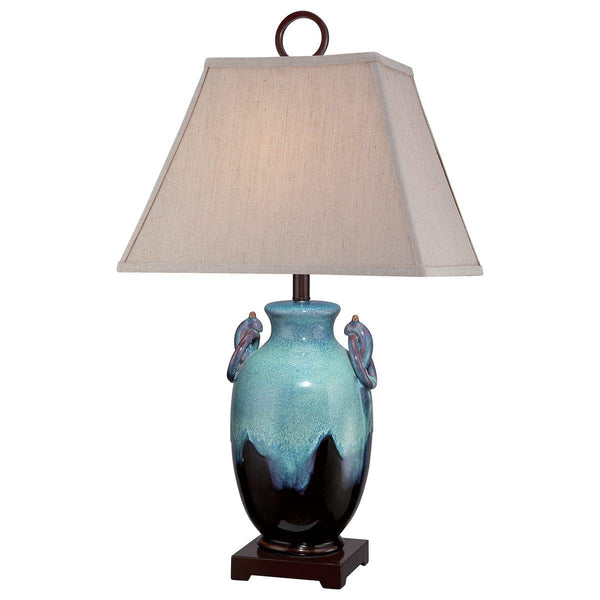 Quoizel Amphora 1 Light Ceramic Table Lamp - Turquoise Glaze 1