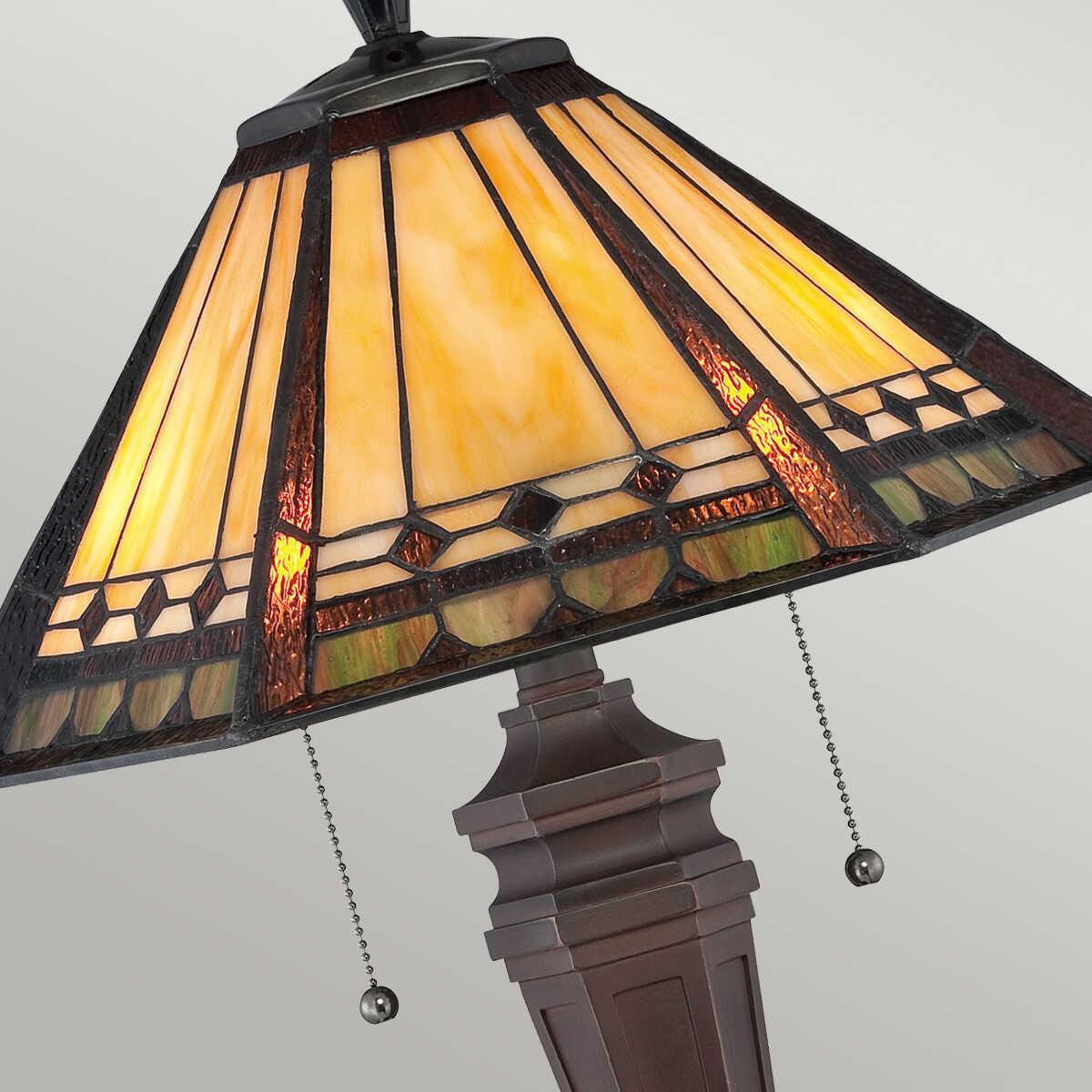 quoizel tiffany arden large table lamp Detailed Close Up