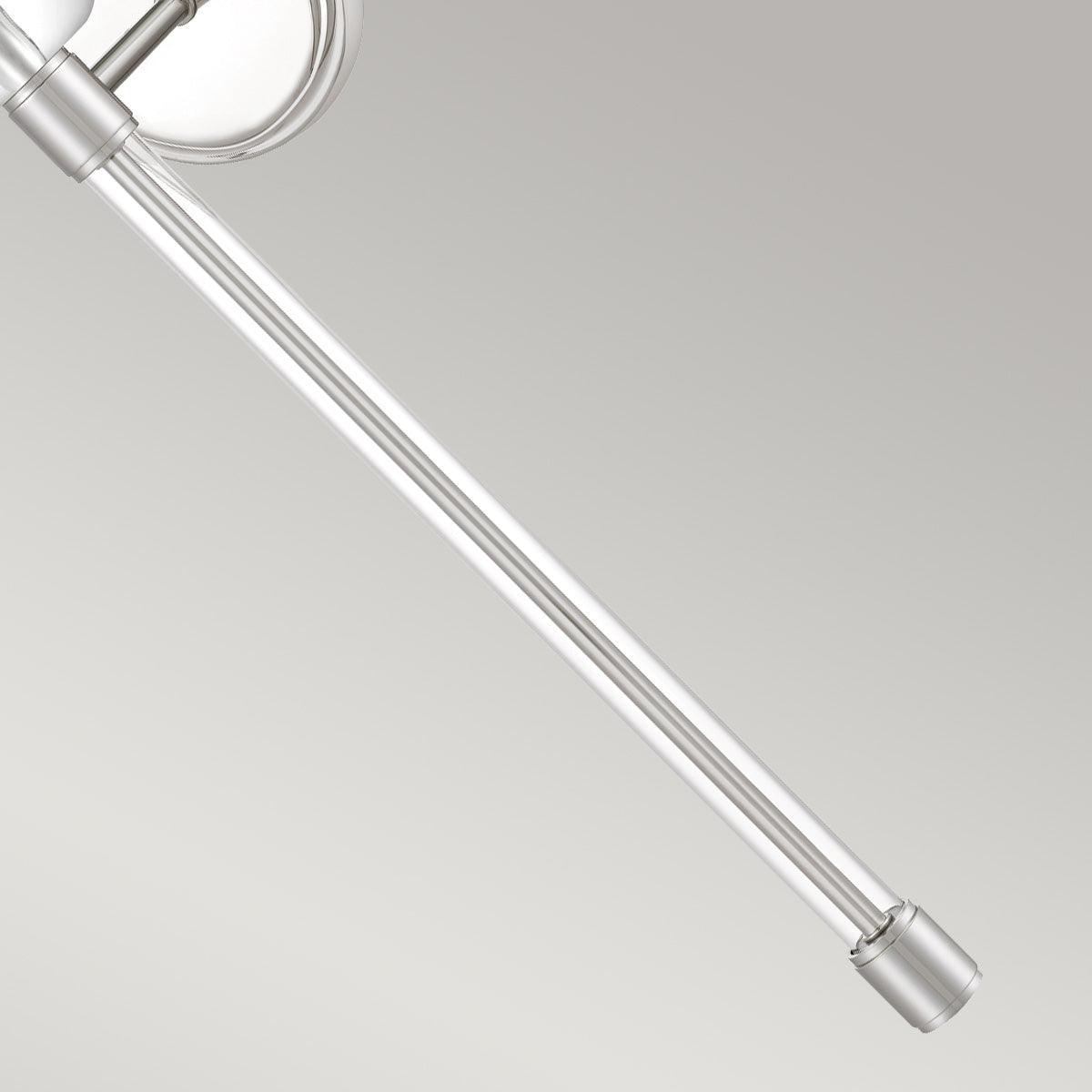 quoizel barbour 1 light nickel wall light white shade Detailed Close Up