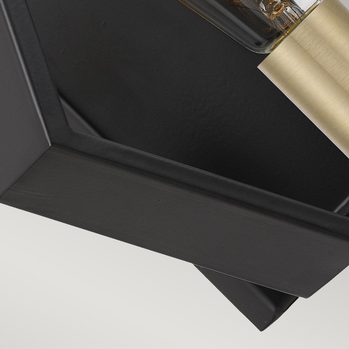 quoizel bismarck 1 light black wall light Close Up LED Bulb