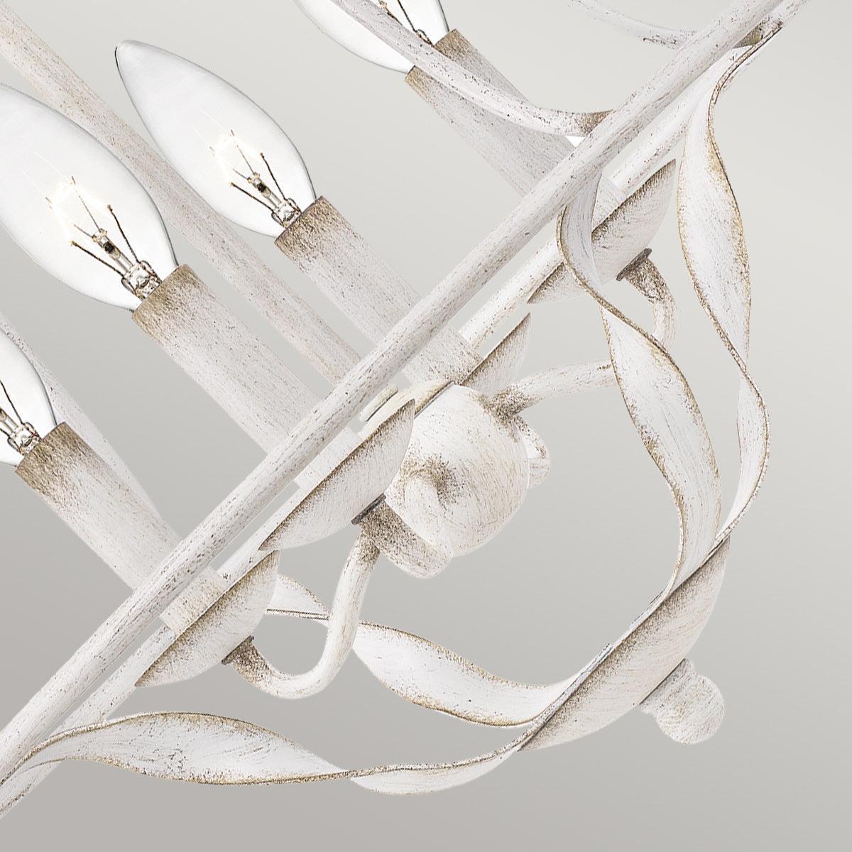 Quoizel Bradbury 4 Light Antique White Ceiling Pendant-Ceiling Pendant Lights-Elstead Lighting-2-Tiffany Lighting Direct