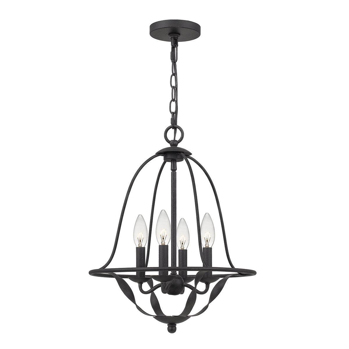 Quoizel Bradbury 4 Light Grey Ceiling Pendant-Ceiling Pendant Lights-Elstead Lighting-1-Tiffany Lighting Direct