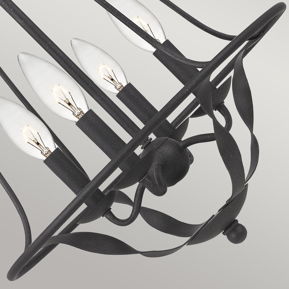 Quoizel Bradbury 4 Light Grey Ceiling Pendant-Ceiling Pendant Lights-Elstead Lighting-2-Tiffany Lighting Direct