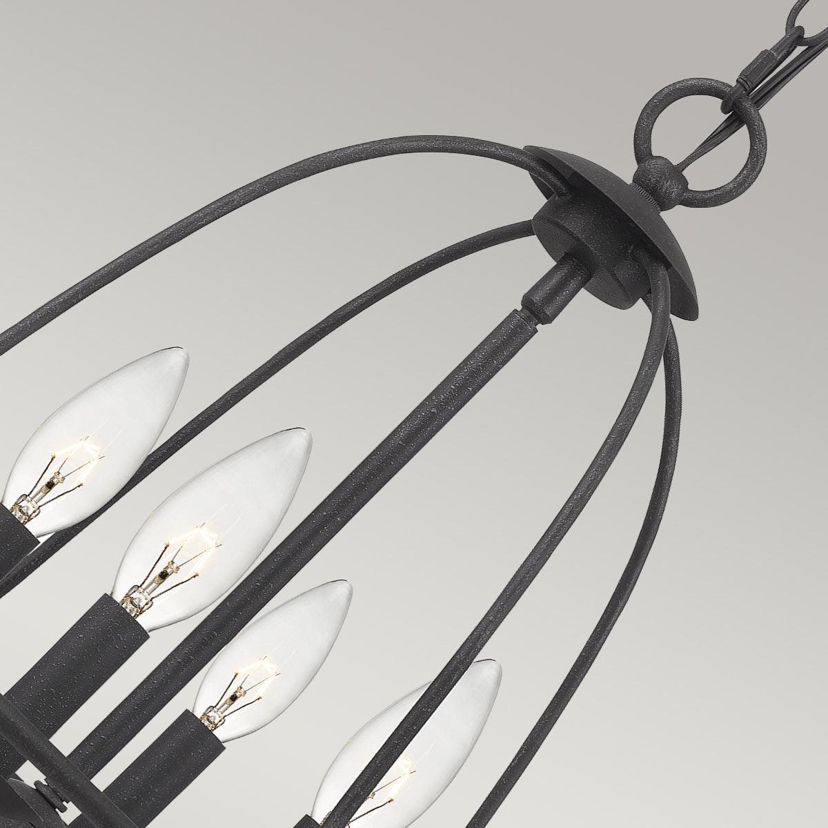 Quoizel Bradbury 4 Light Grey Ceiling Pendant-Ceiling Pendant Lights-Elstead Lighting-3-Tiffany Lighting Direct