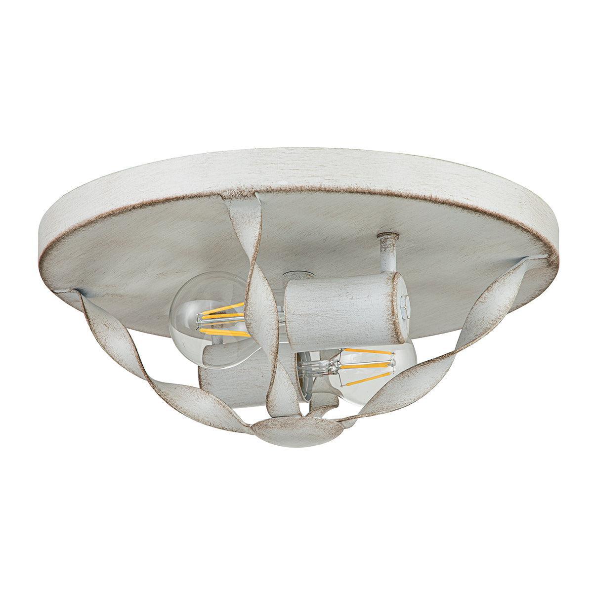 Quoizel Bradbury 2 Light Antique White Living room Ceiling Flush Image 5
