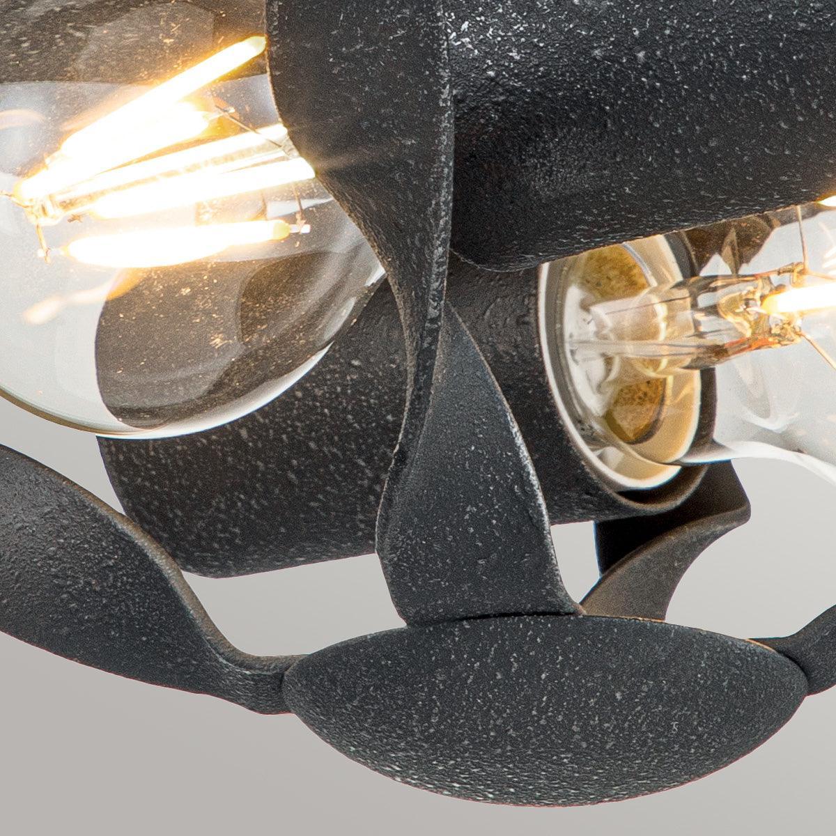 Quoizel Bradbury 2 Light Grey Living Room Flush Ceiling Mount Image 2