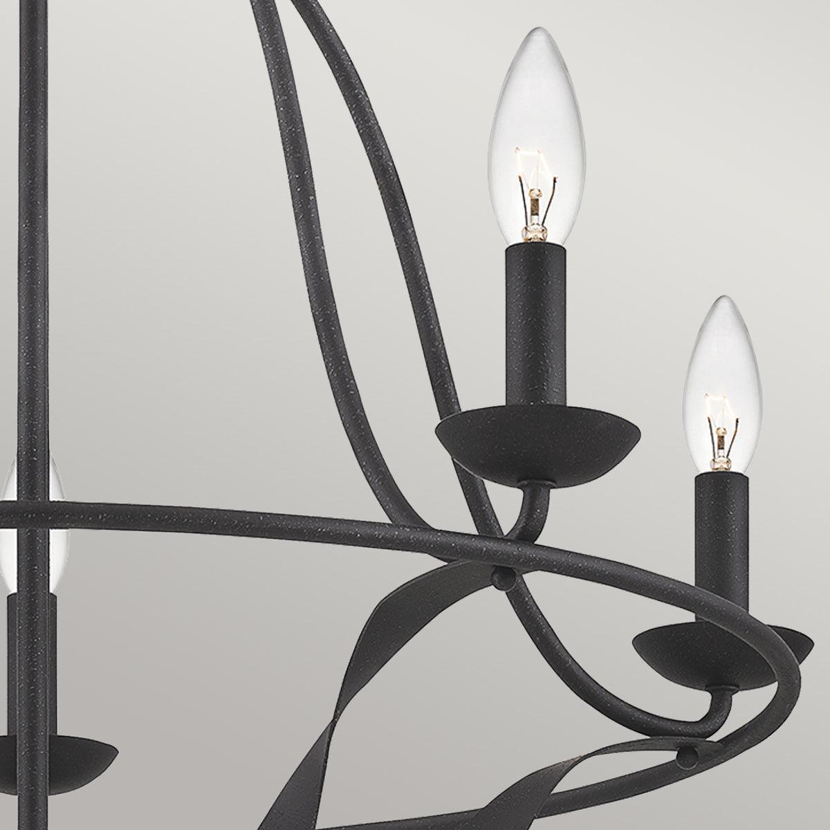 Elstead Lighting Quoizel Bradbury 5 Light Grey Chandelier-Elstead Lighting-2-Tiffany Lighting Direct