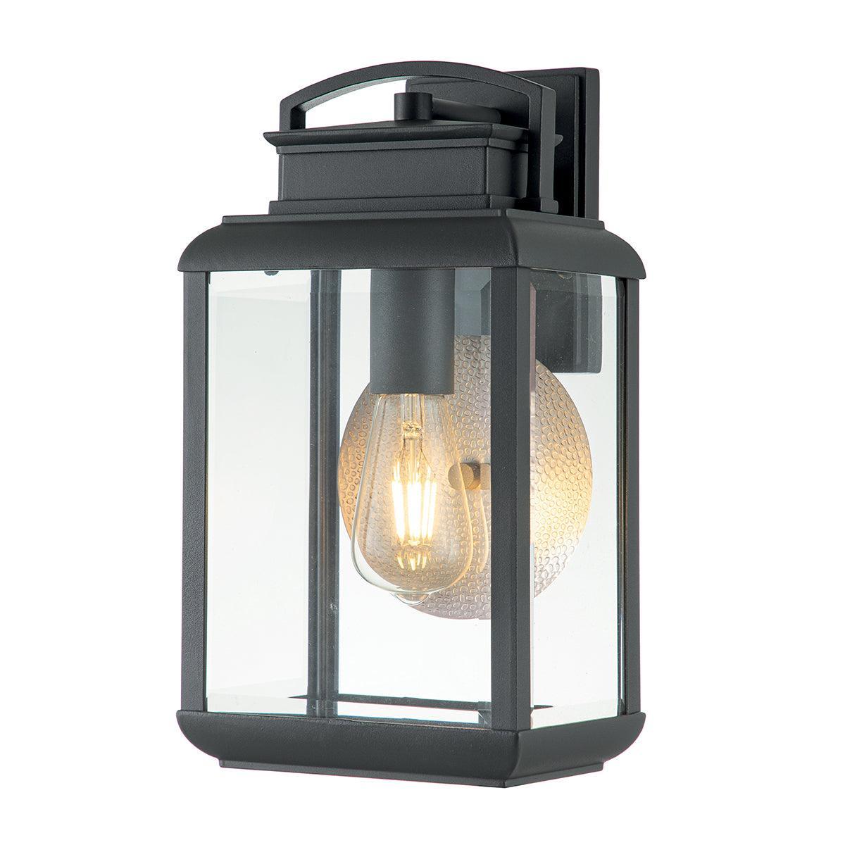 quoizel byron 1 light medium pewter outdoor wall lantern
