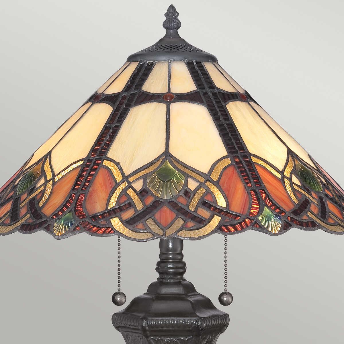 cambridge tiffany lamp by elstead lighting Detailed Close Up