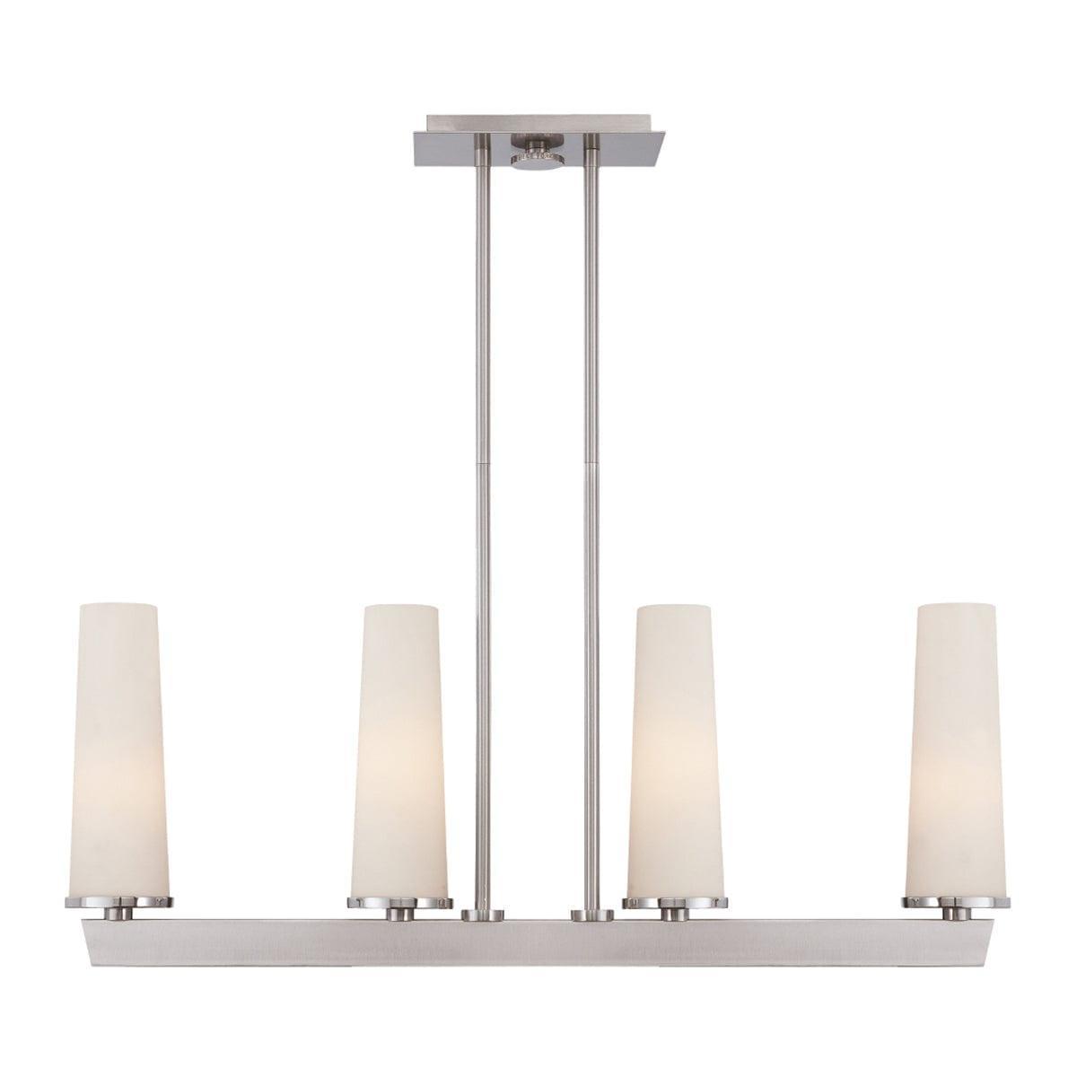 Quoizel Chelsea Loft 4 Light Pendant Light - Brushed Nickel-Elstead Lighting-1-Tiffany Lighting Direct