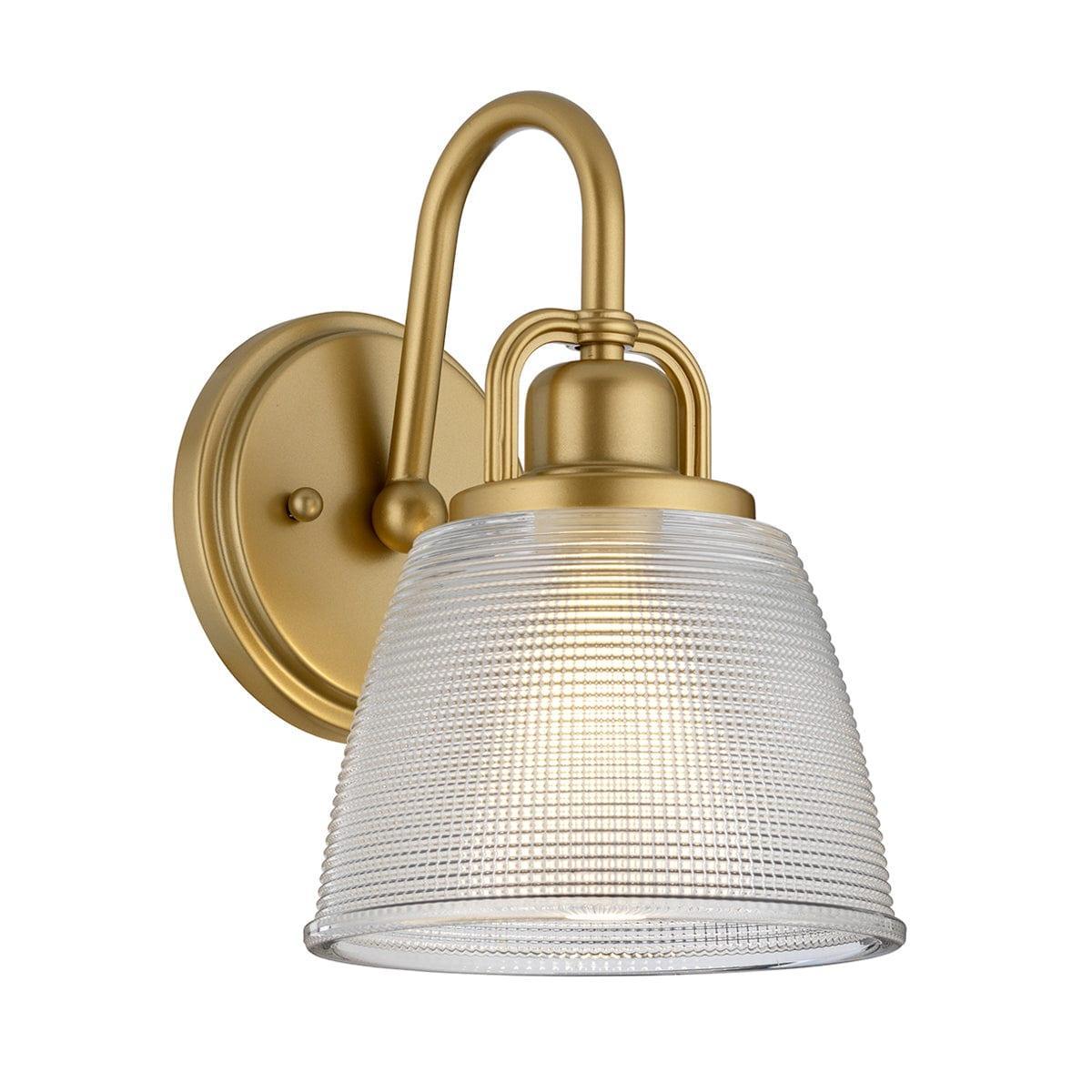 Quoizel Dublin 1 Light Natural Brass Bathroom Wall Light 1