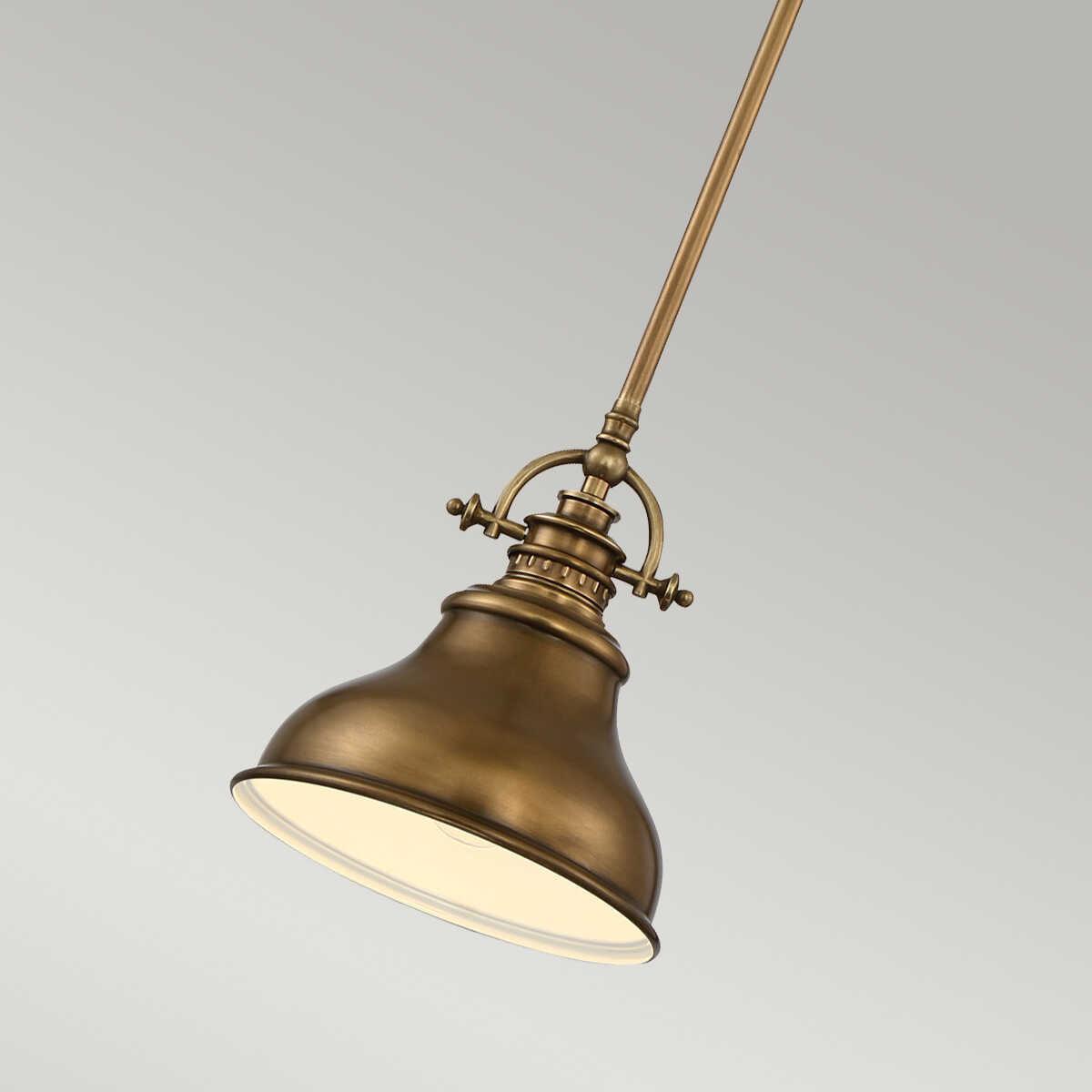 Quoizel Emery 1 Light Brass Mini Ceiling Pendant Light-Ceiling Pendant Lights-Elstead Lighting-6-Tiffany Lighting Direct