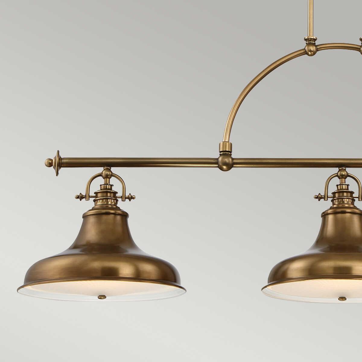 Quoizel Emery 3 Light Island Weathered Brass Chandelier-Ceiling Pendant Lights-Elstead Lighting-7-Tiffany Lighting Direct