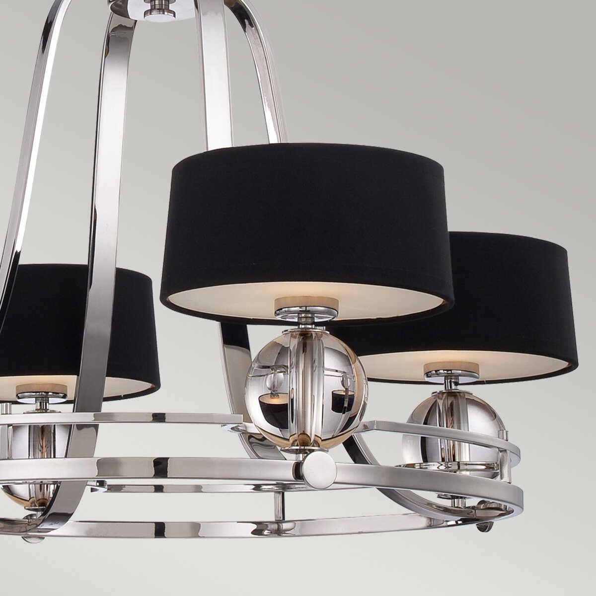 Quoizel Gotham 4 Light Silver Chandelier-Elstead Lighting-5-Tiffany Lighting Direct