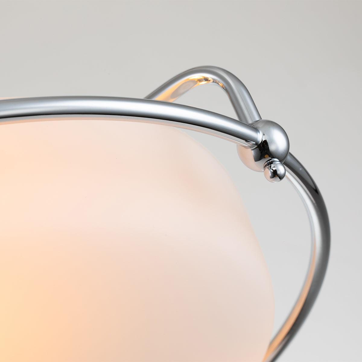 Quoizel Griffin 3 Light Frosted Glass Chrome Ceiling Flush Hallway Image