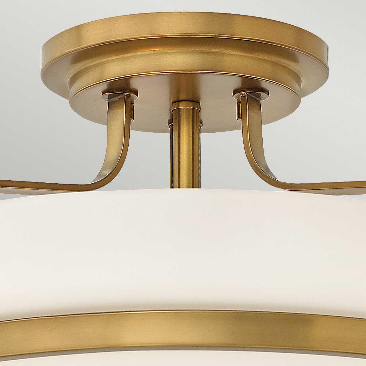 Quoizel Griffin Chrome 4 Light Art Deco Ceiling Semi Flush Hallway close up