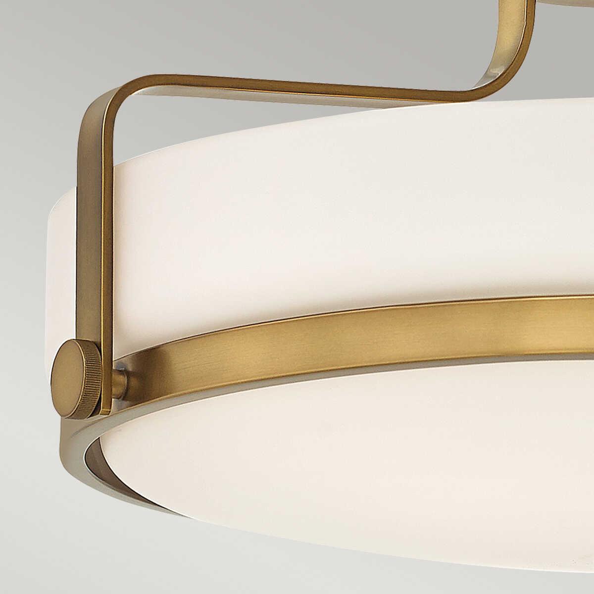 Quoizel Griffin Chrome 4 Light Art Deco Ceiling Semi Flush Living room wide shot