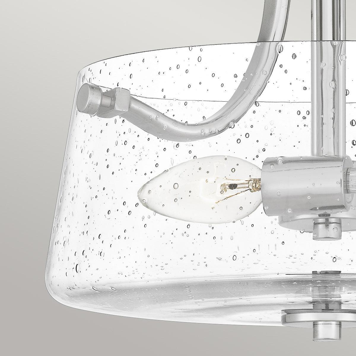 Quoizel Hollister 2 Light Nickel Semi-flush Ceiling Mount Living room close up