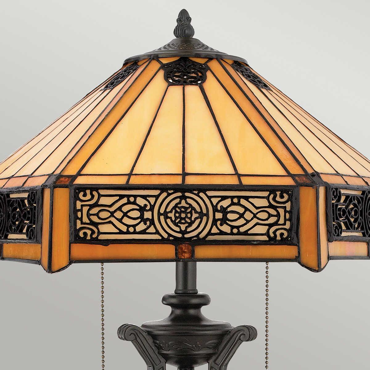 quoizel tiffany indus large table lamp Detailed Close Up