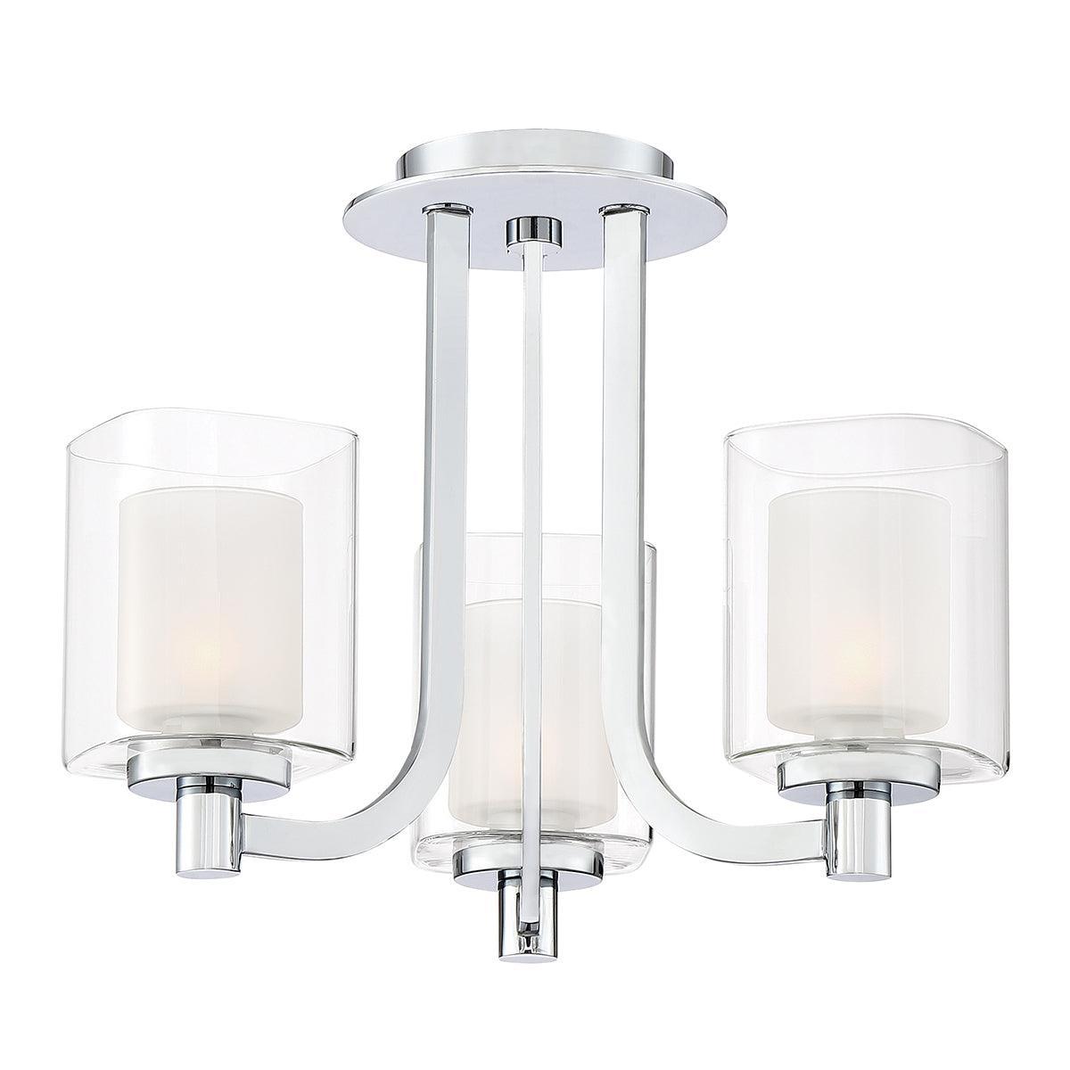 quoizel kolt 3 light semi flush mount