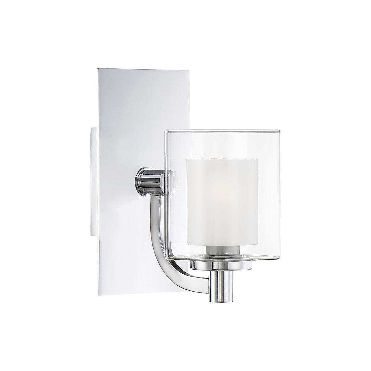 quoizel kolt 1 light chrome wall light