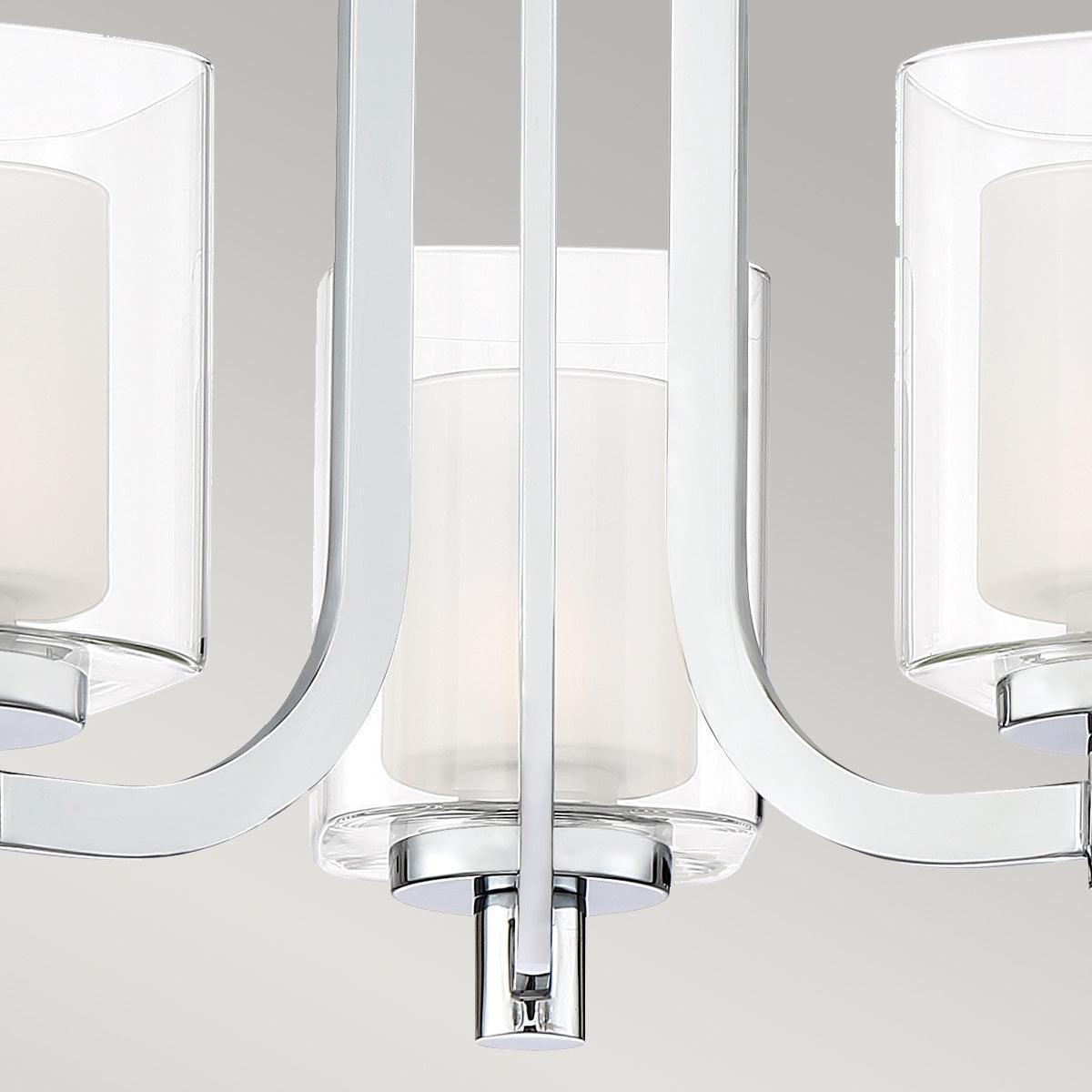 quoizel kolt 3 light chrome wall light Close Up