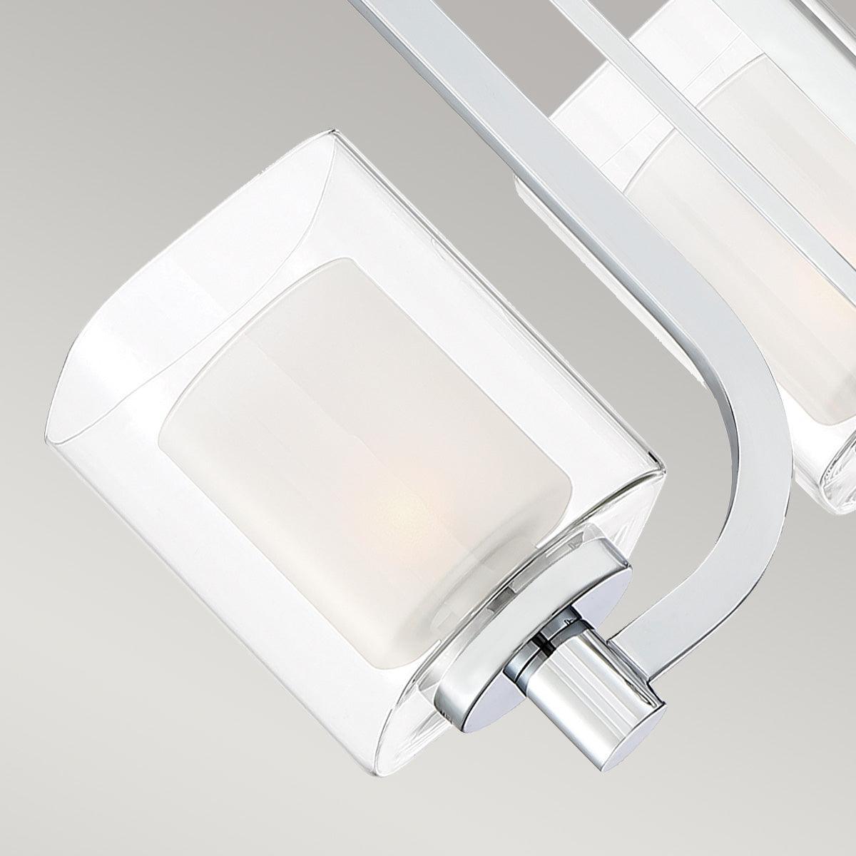 quoizel kolt 3 light chrome wall light Detailed Close Up