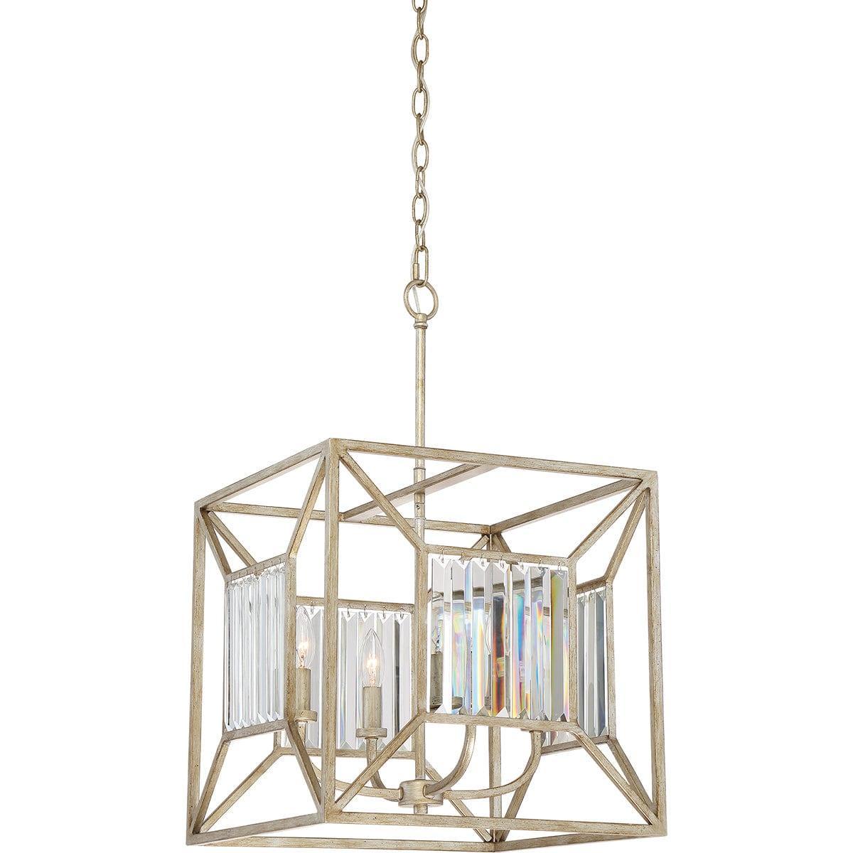 Quoizel Lakeside 4 Light Gold Ceiling Pendant-Ceiling Pendant Lights-Elstead Lighting-1-Tiffany Lighting Direct
